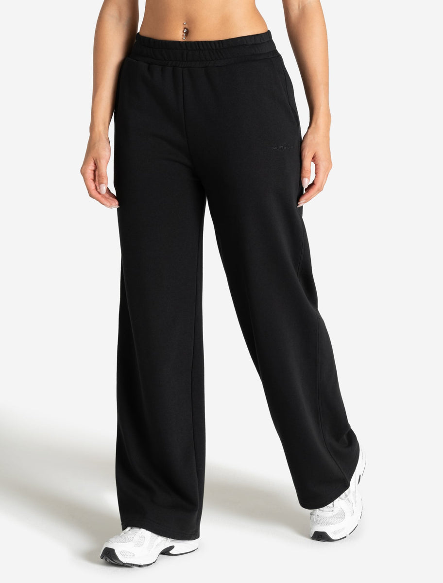 Core Straight Leg Joggers | Black | Pursue Fitness