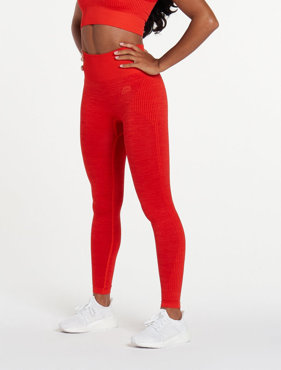 ADAPT Seamless High Waisted Leggings Red Pursue Fitness
