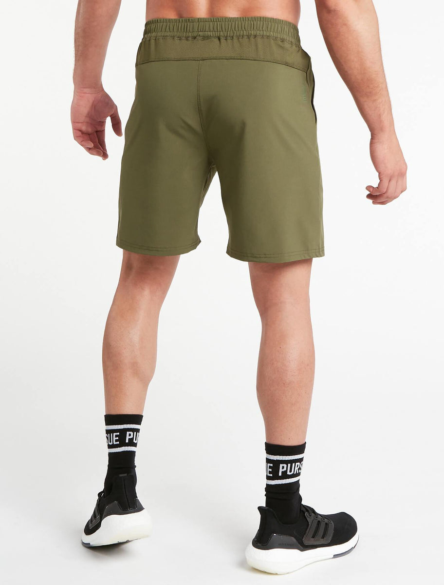 BreathEasy® Training Shorts Khaki Pursue Fitness
