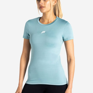 BreathEasy® Full-Length T-Shirt / Dusky Blue Pursue Fitness 1