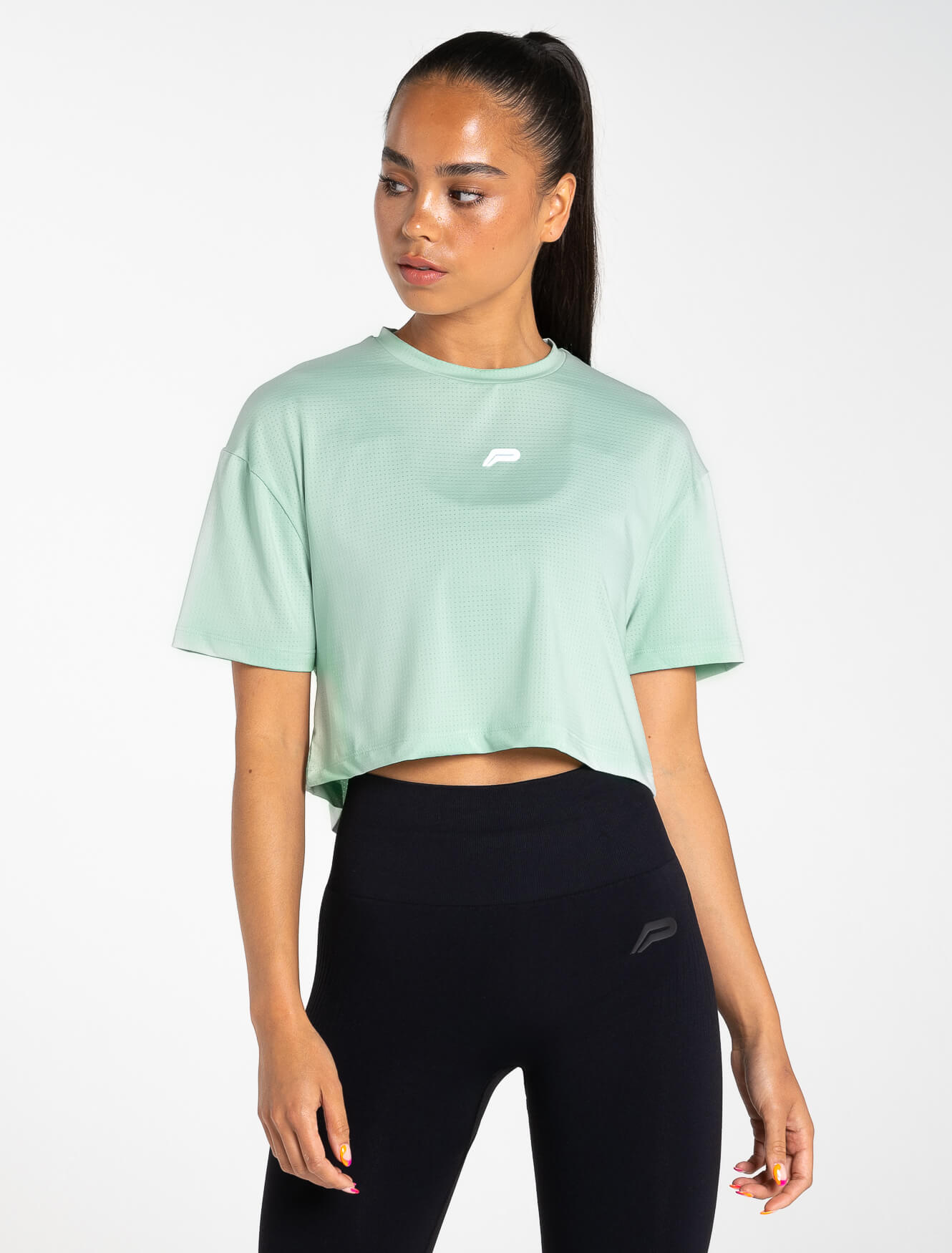 Breeze Crop T-Shirt / Mint Green Pursue Fitness 1