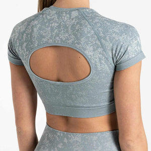 Cosmic Seamless Crop Top / Teal Ombre Pursue Fitness 2