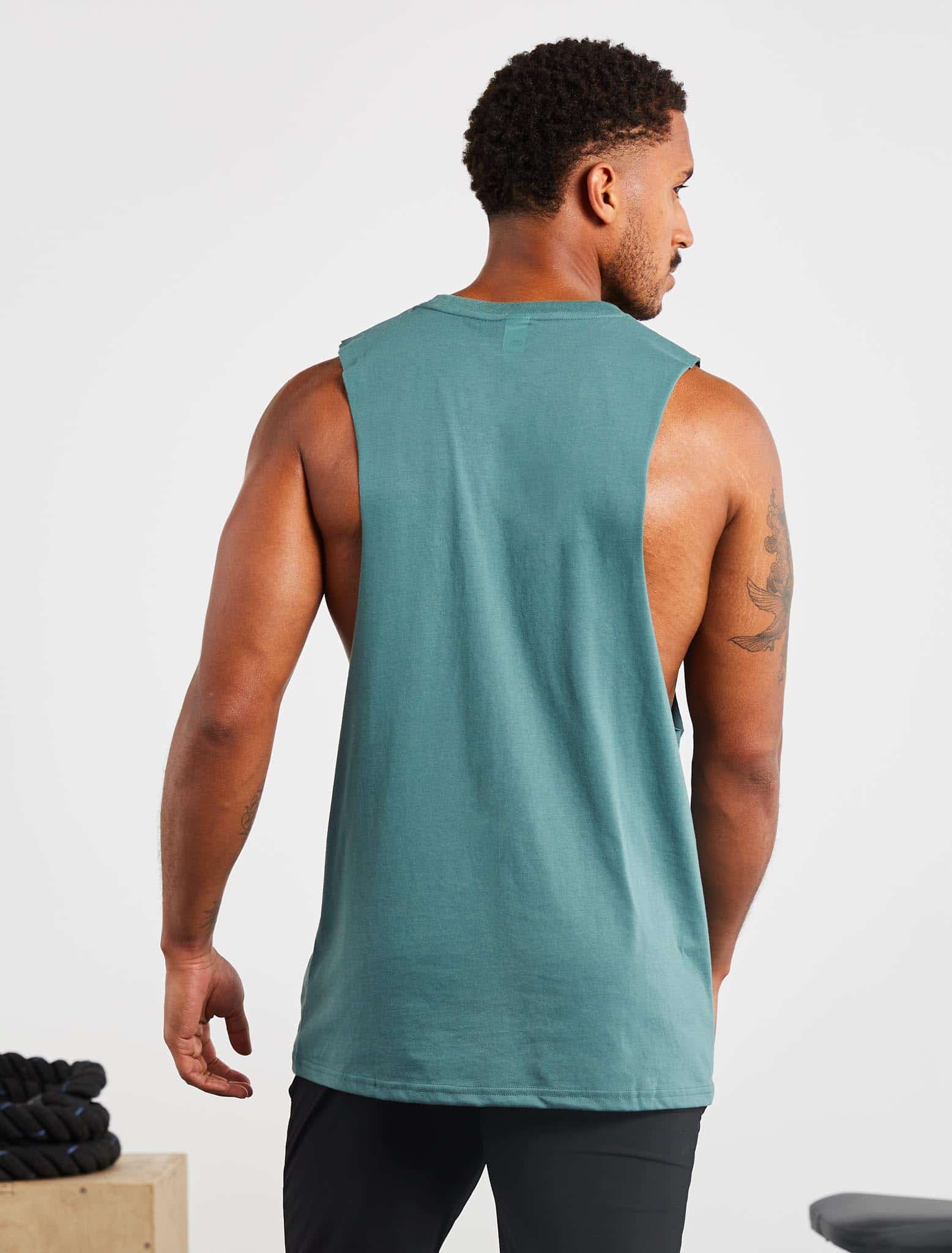 Icon Drop Arm Tank / Teal Pursue Fitness 2