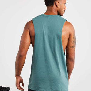 Icon Drop Arm Tank / Teal Pursue Fitness 2