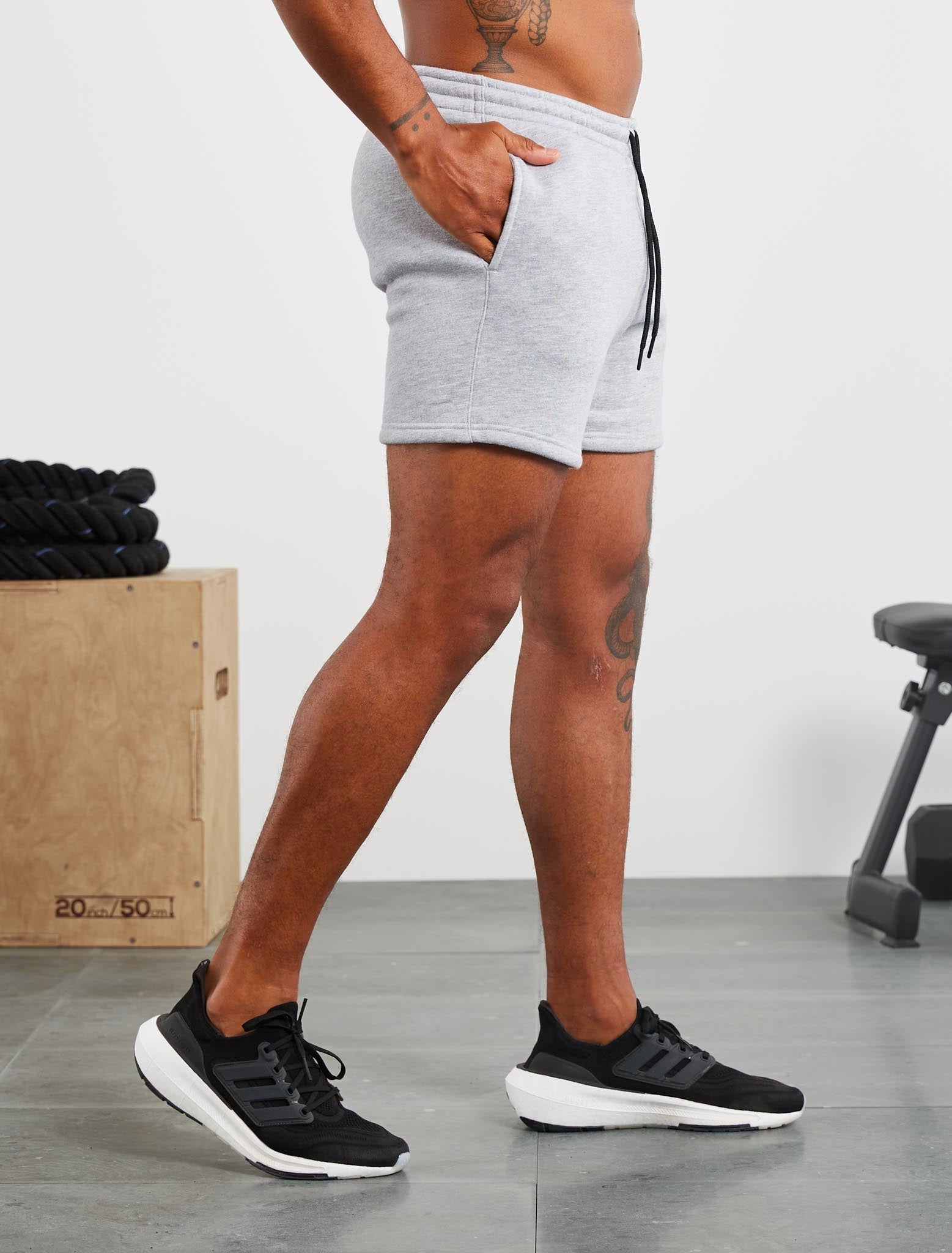 Icon Tapered Shorts / Heather Grey Pursue Fitness 2