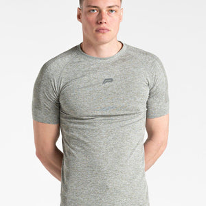 Intensity Seamless T-shirt / Khaki Marl Pursue Fitness 1