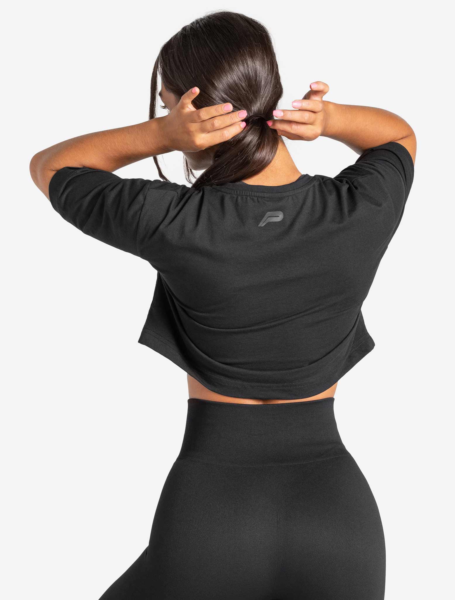 Oversized Crop T-Shirt / Black Pursue Fitness 2