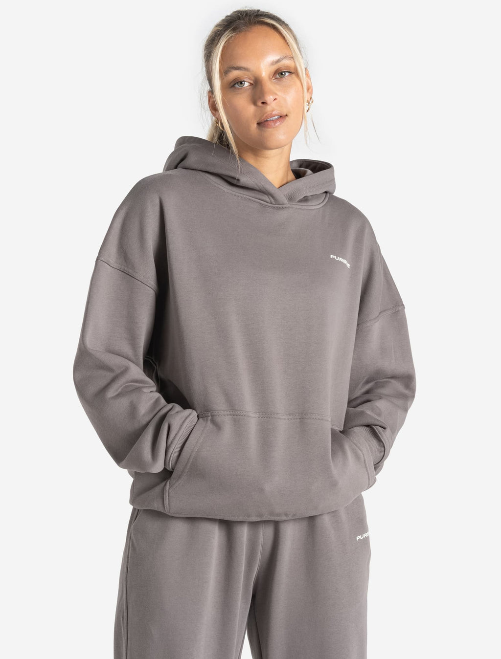 Oversized Hoodie Mushroom Grey Pursue Fitness - Main Image