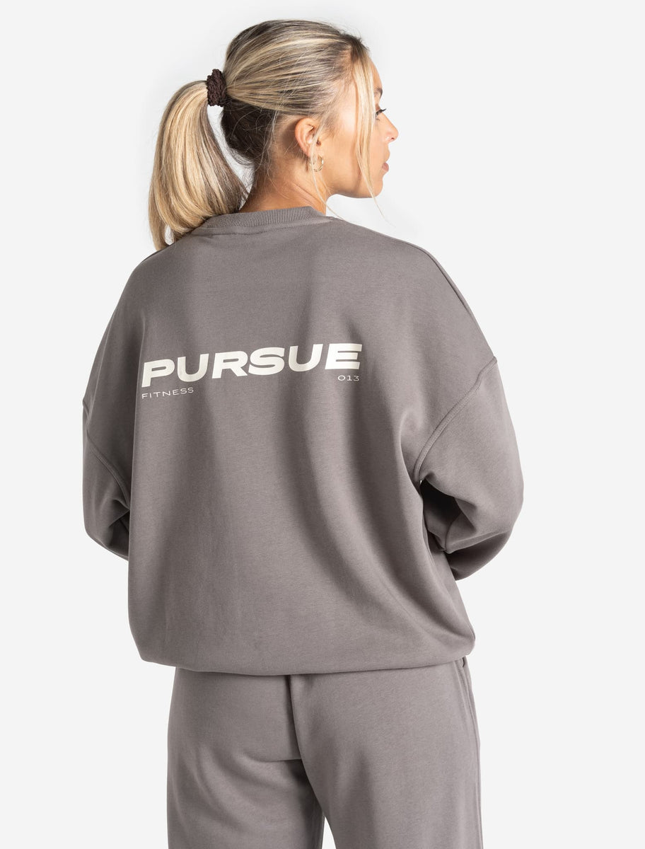Oversized Sweatshirt Mushroom Grey Pursue Fitness