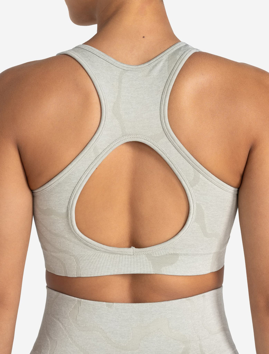 Women's Off Shoulder Sleeves Sports Bra - Sage