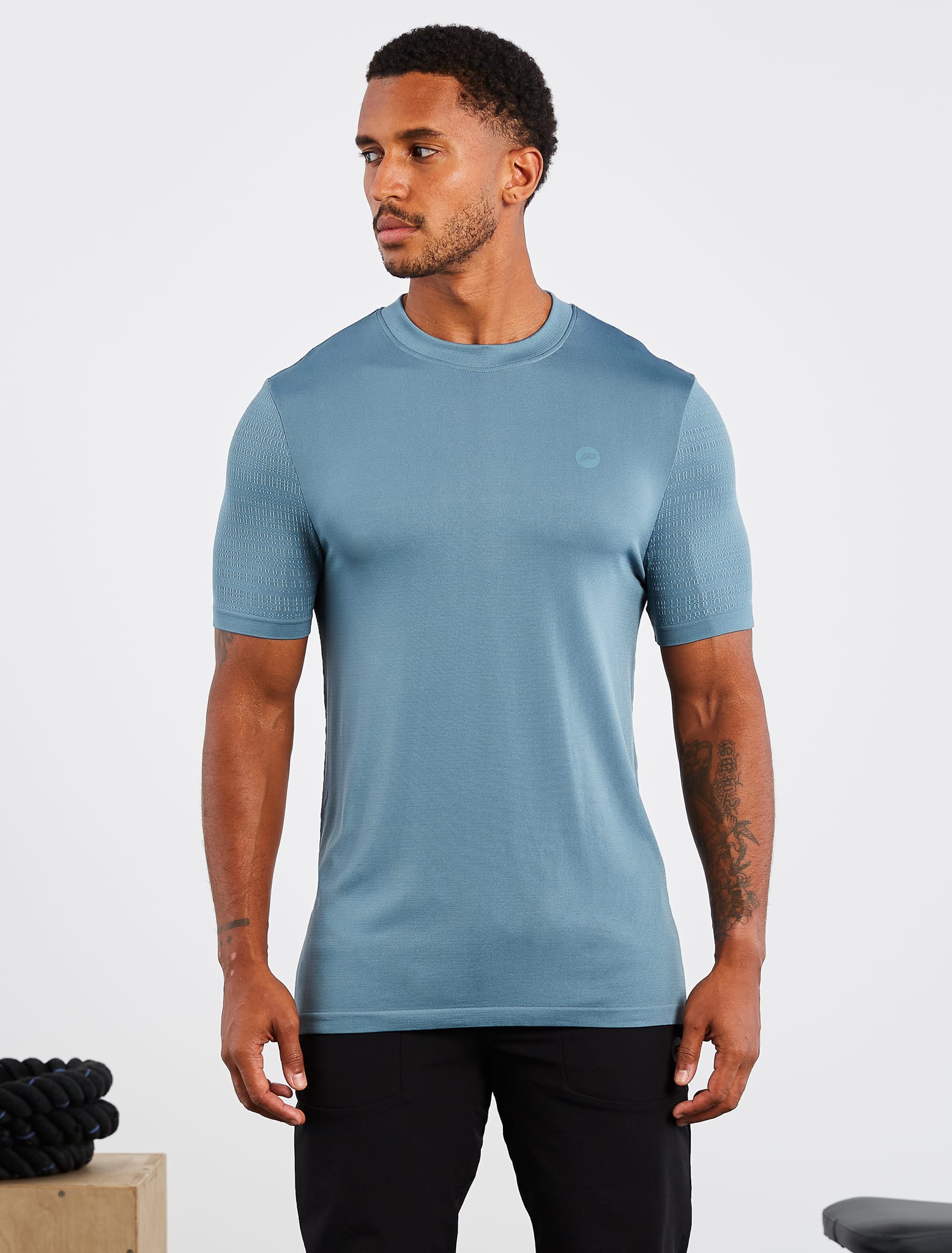 Utility Seamless T-Shirt - Blue Pursue Fitness 1