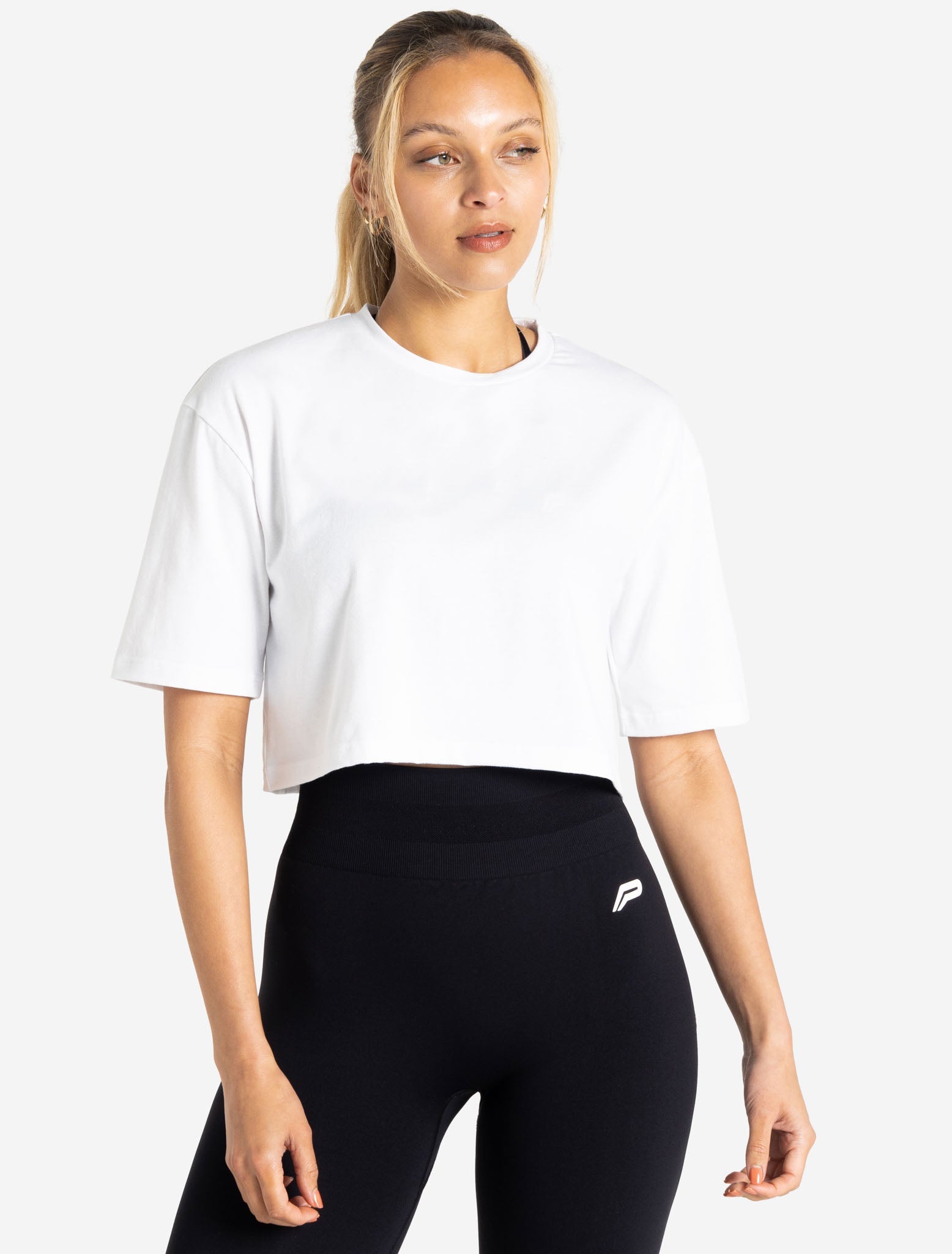Wave Crop T-Shirt / White Pursue Fitness 2