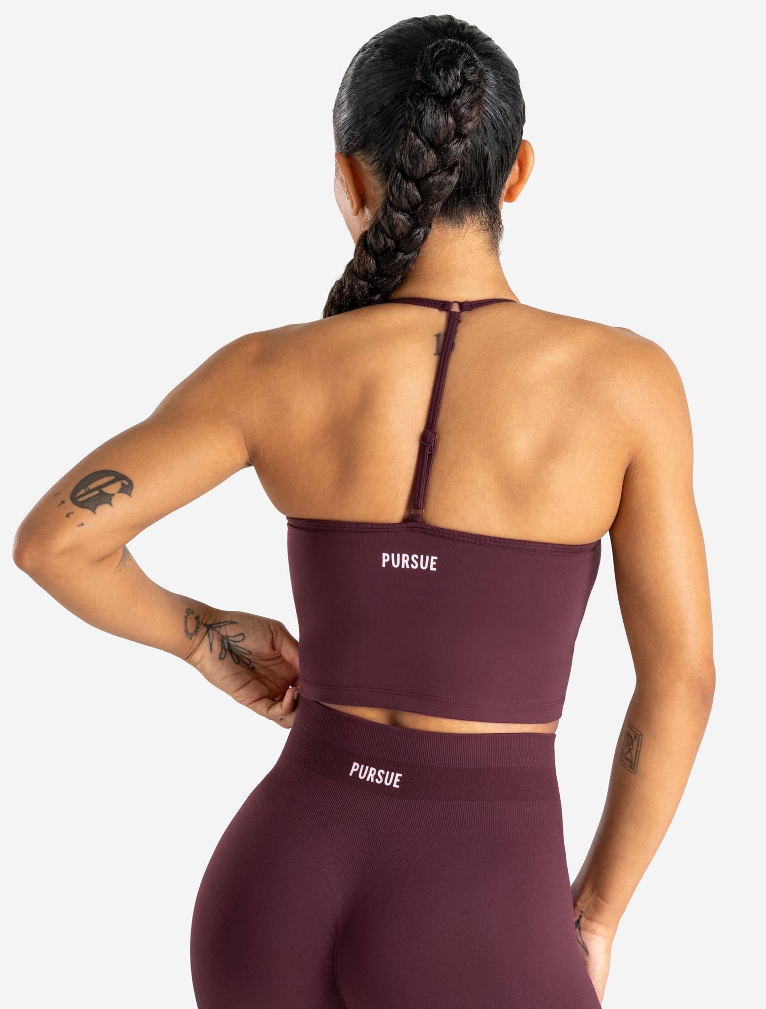Scrunch Seamless Crop Tank with Built-in Bra | Midnight Mulberry ...
