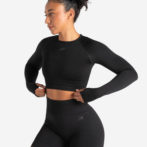 ADAPT 2.0 Seamless Crop Top - Blackout Pursue Fitness 1
