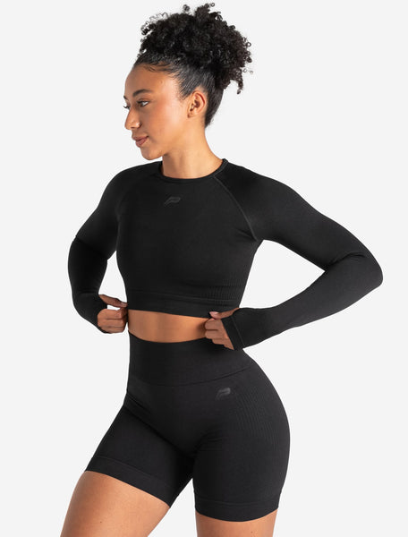 SALSATION★T-D Cropped Top 新作ウェア ADAPT 2.0 Seamless Crop Top | Blackout | Pursue Fitness