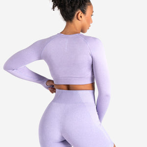 ADAPT 2.0 Seamless Crop Top - Lilac Pursue Fitness 2
