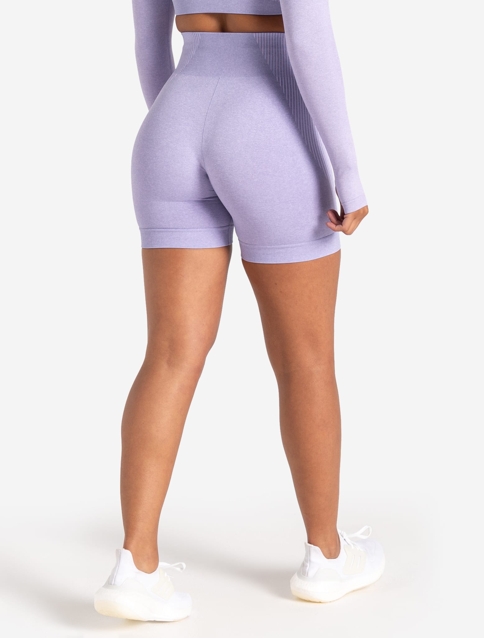 SENBAN Women's High Waist Seamless Leopard Print Workout Shorts - Purple, S - Gym Yoga Running