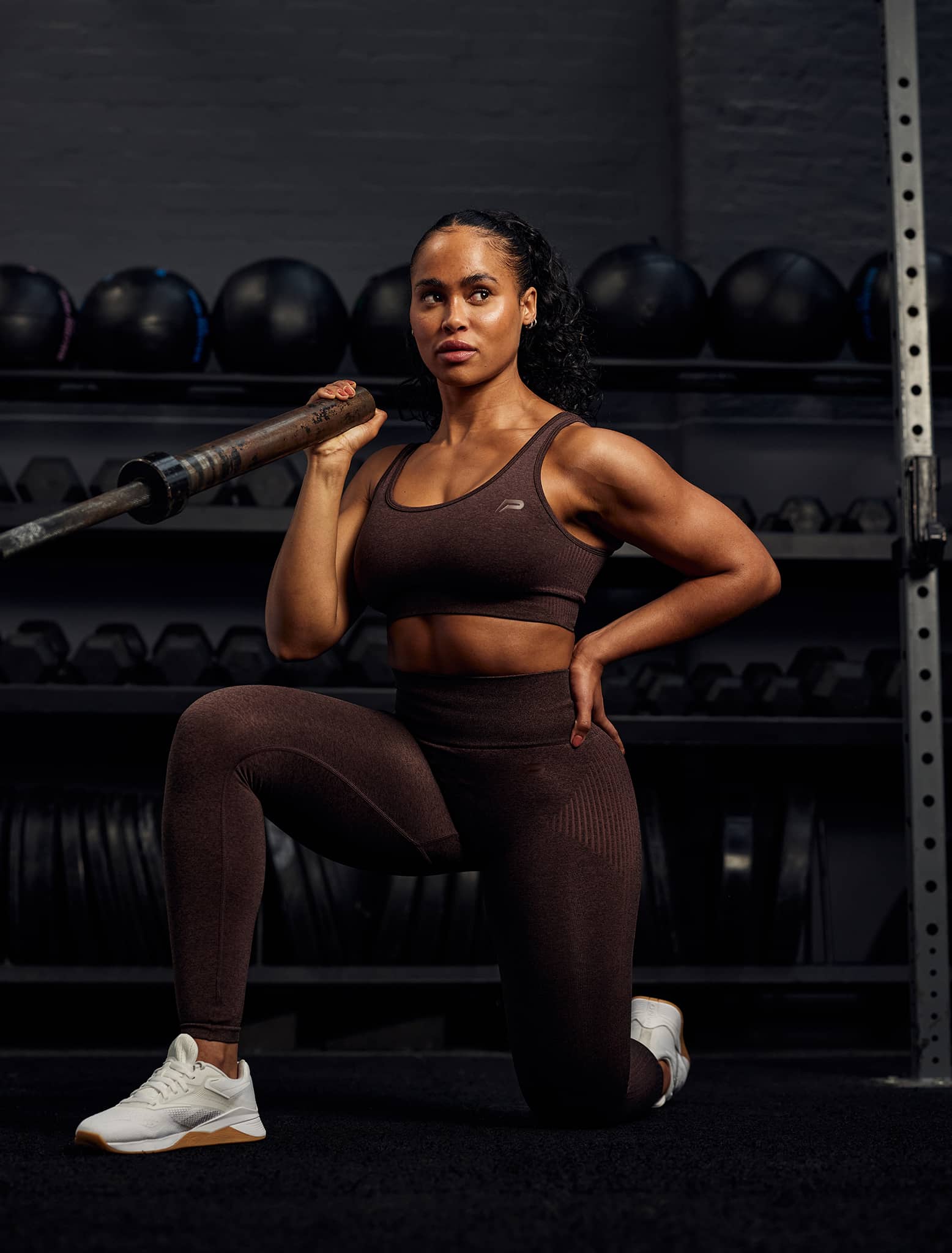ADAPT 2.0 Seamless Sports Bra - Cherry Brown Pursue Fitness 2