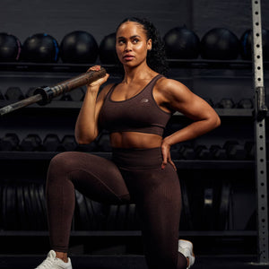 ADAPT 2.0 Seamless Sports Bra - Cherry Brown Pursue Fitness 2