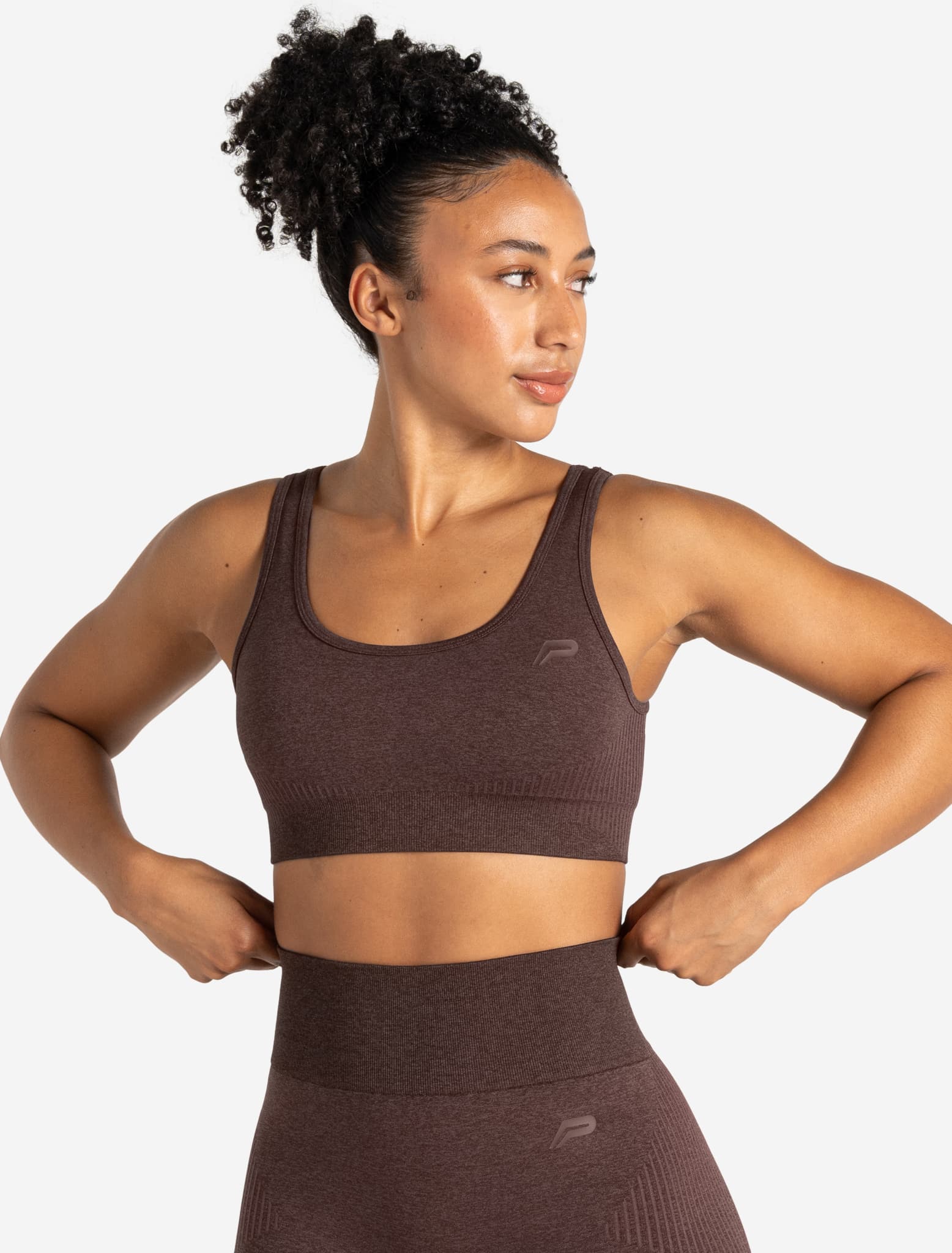 ADAPT 2.0 Seamless Sports Bra - Cherry Brown Pursue Fitness 1