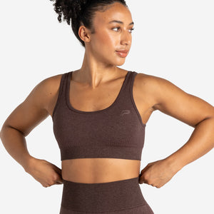 ADAPT 2.0 Seamless Sports Bra - Cherry Brown Pursue Fitness 1