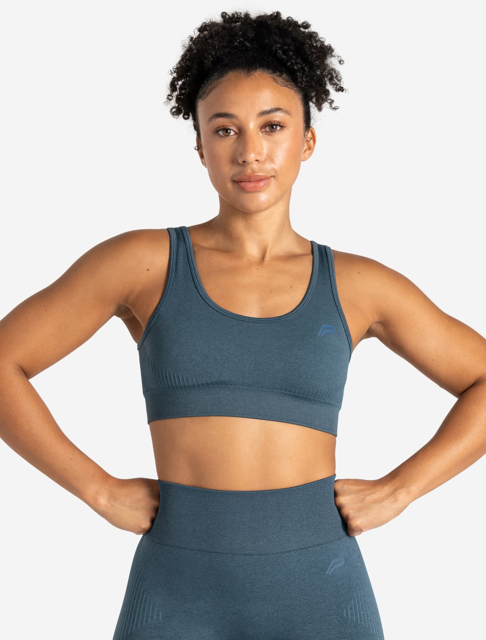 ADAPT 2.0 Seamless Sports Bra - Petrol Blue Pursue Fitness 1