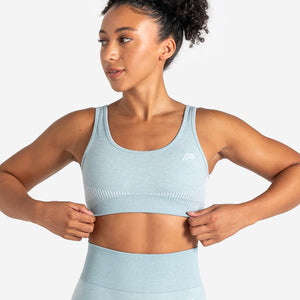 ADAPT 2.0 Seamless Sports Bra - Sky Blue Pursue Fitness 1
