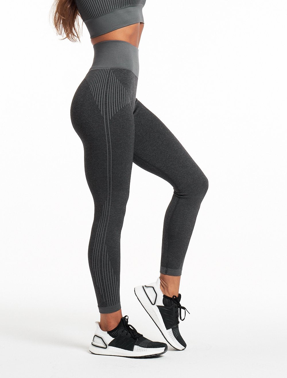 Black Charcoal ADAPT Seamless High Waisted Leggings | Pursue Fitness