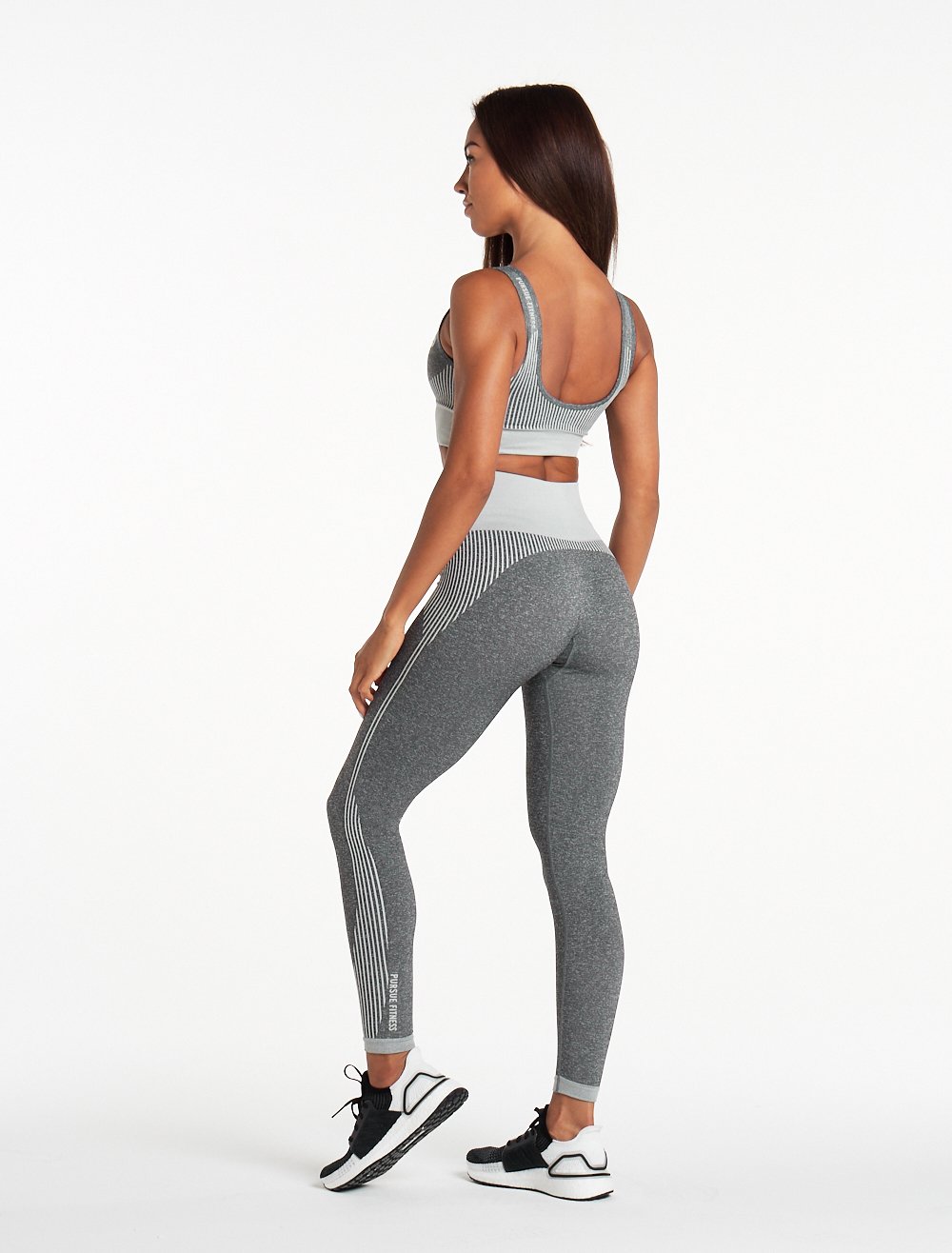Fitness Cropped Leggings - Grey - StoresRadar
