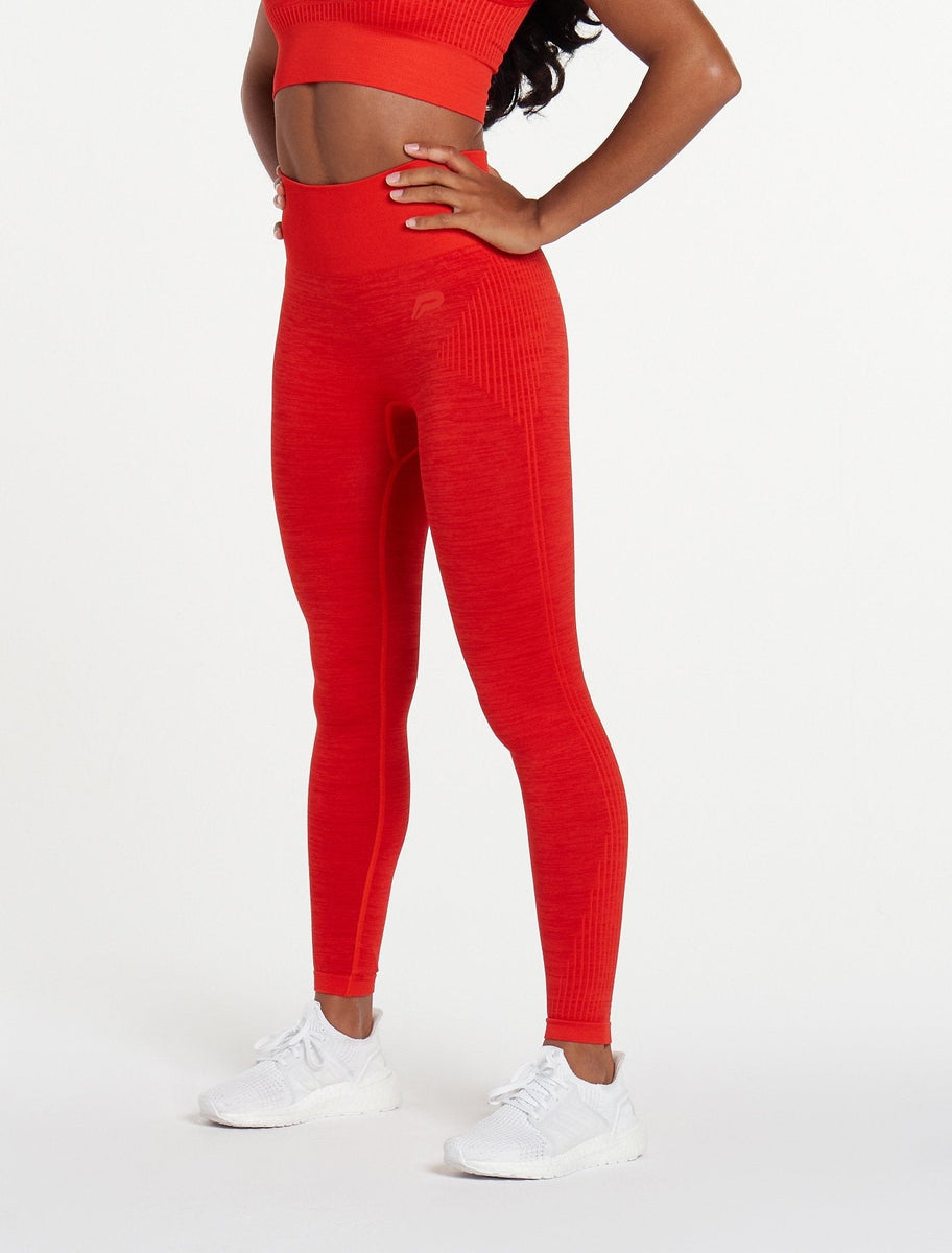 ADAPT Seamless High Waisted Leggings | Red | Pursue Fitness