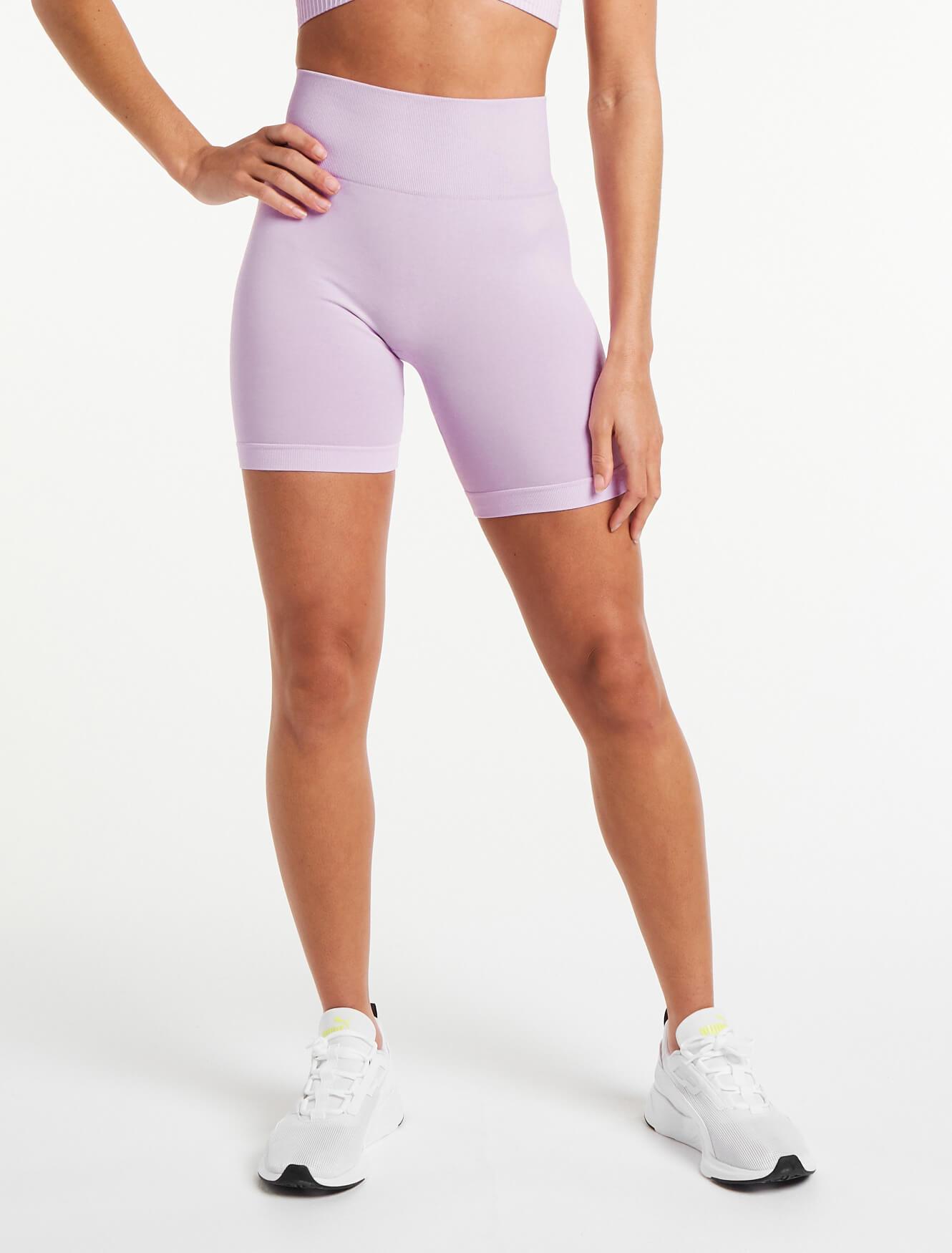Afterglow Seamless Cycling Shorts, Lilac Mist