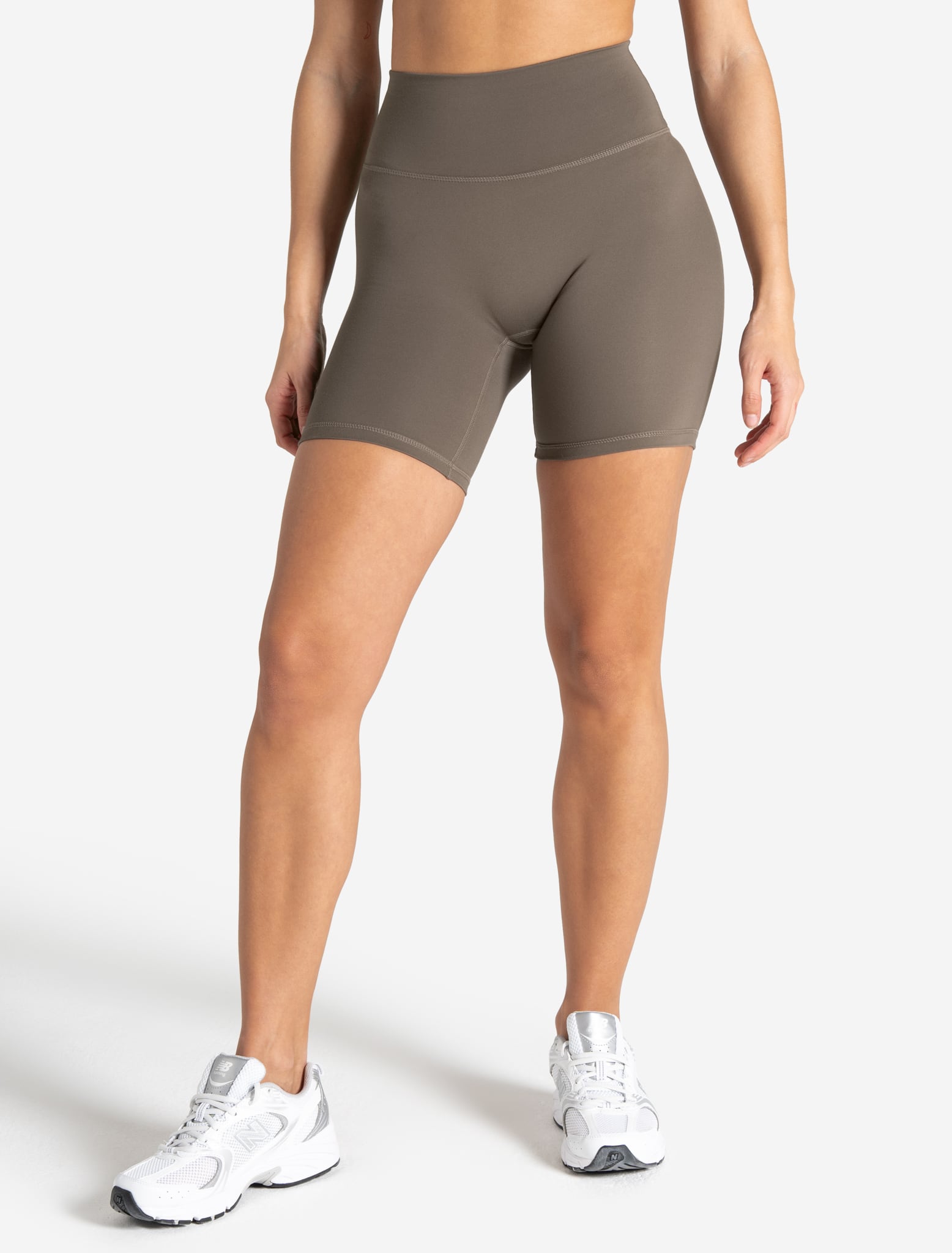 Allure Cycling Shorts - Taupe Pursue Fitness 1