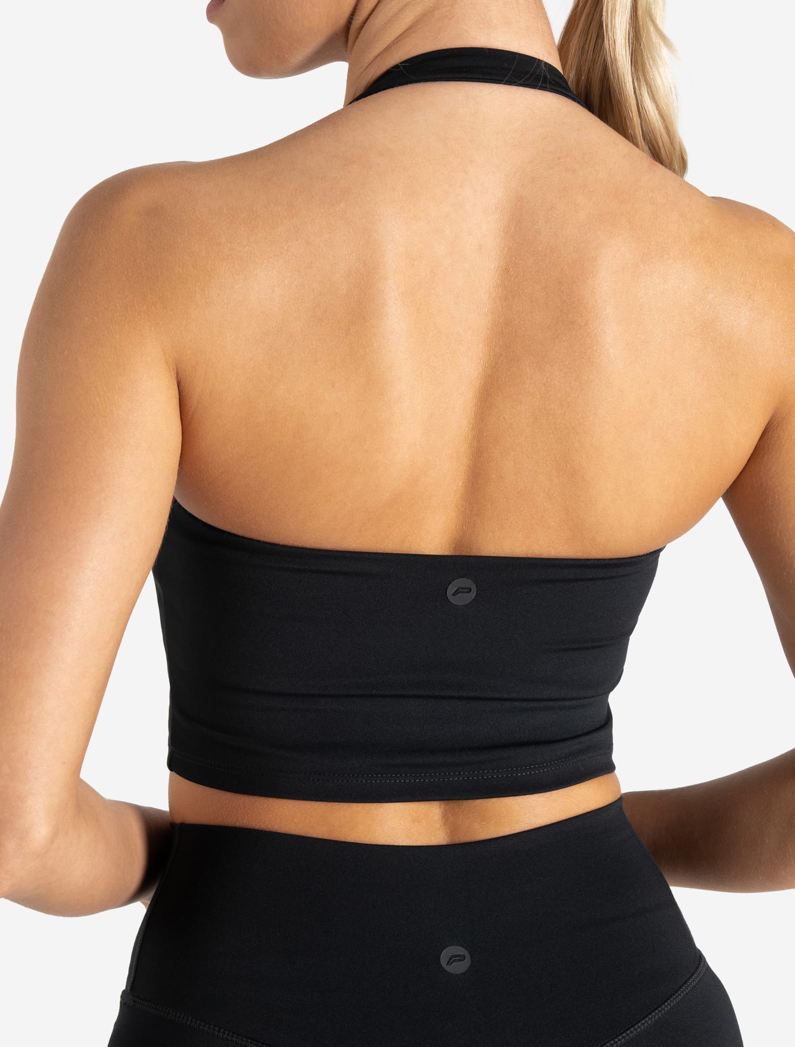 Allure Halter Neck Crop Vest with Built-in Bra | Black | Pursue Fitness Allure Halter Neck Crop Vest with Built-in Bra | Black | Pursue Fitness