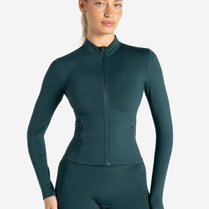 Allure Zip Jacket - Marine Teal Pursue Fitness 1