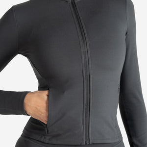Allure Zip Jacket - Storm Grey Pursue Fitness 3