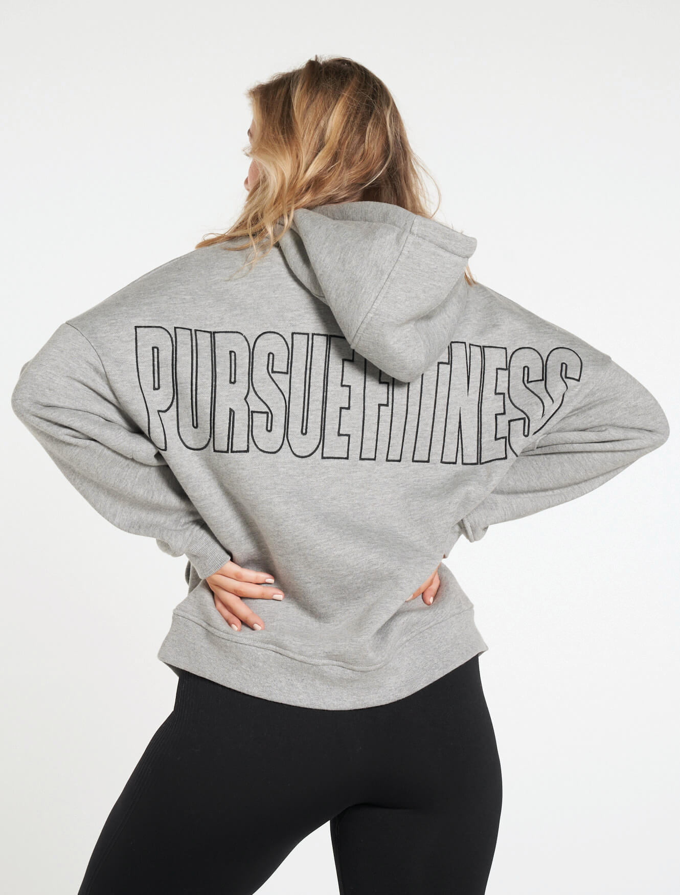 Boyfriend Hoodie / Grey Marl Pursue Fitness 2