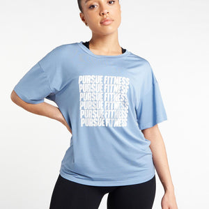 Boyfriend T-Shirt / Dusky Blue Pursue Fitness 1