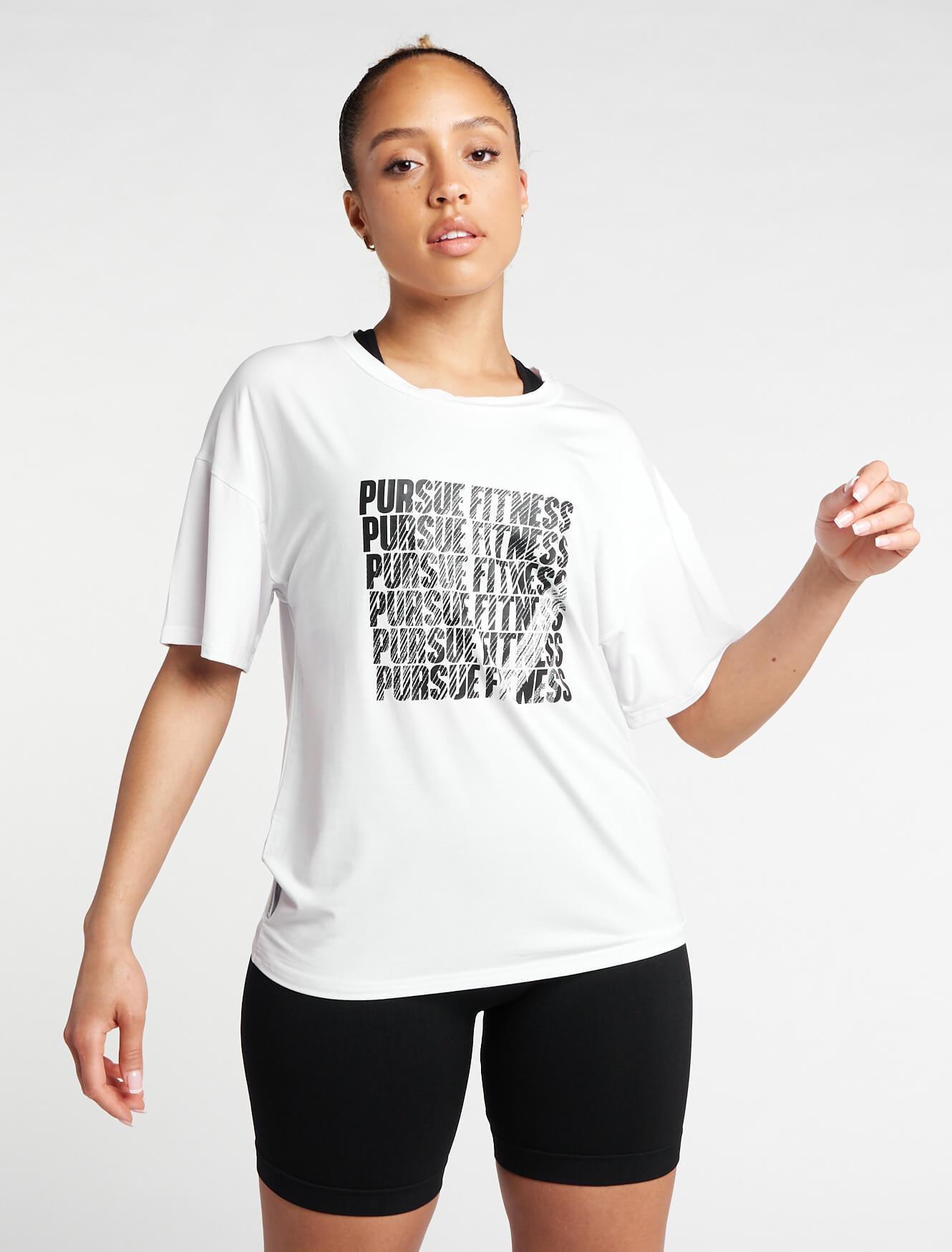 Boyfriend T-Shirt / White Pursue Fitness 1