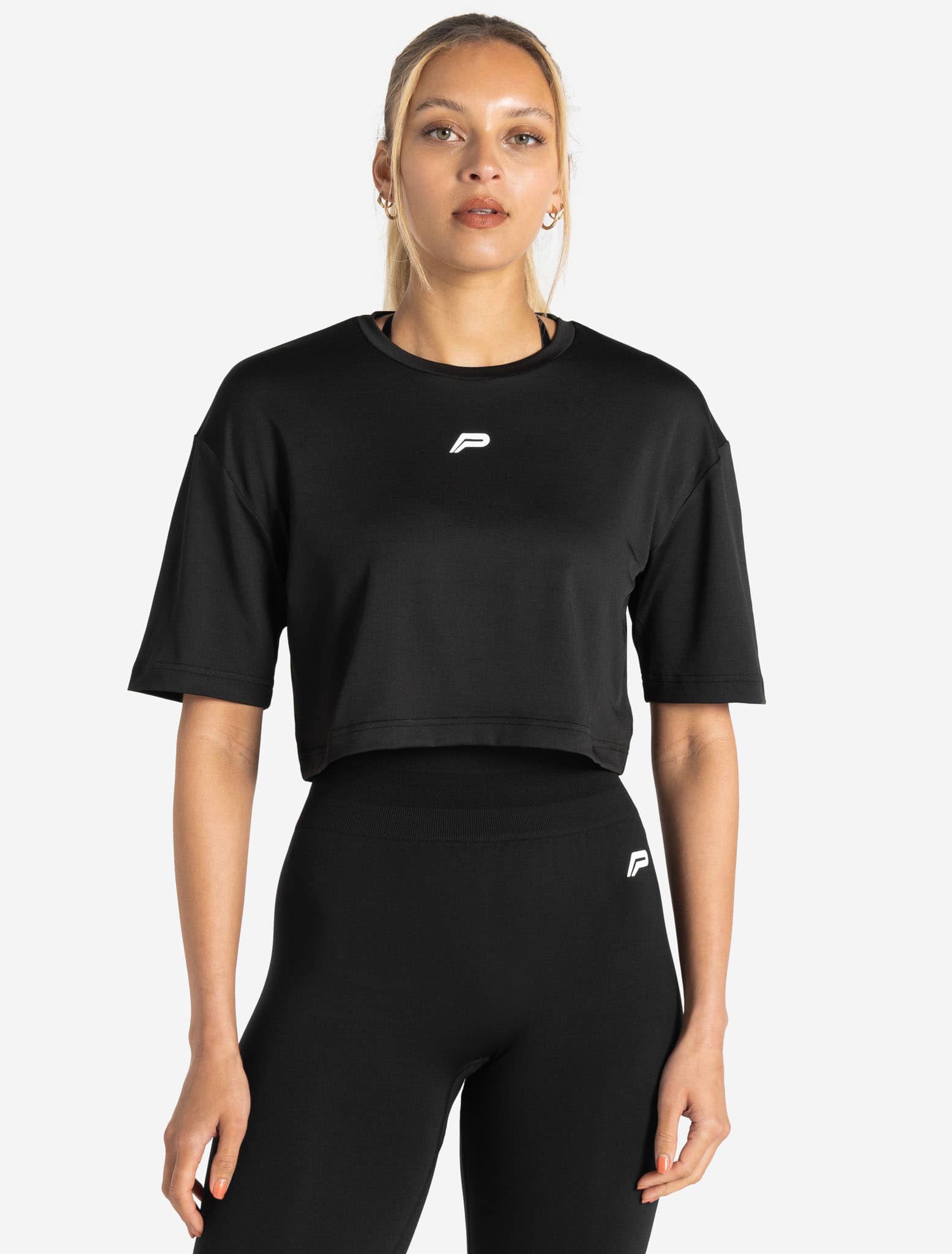 BreathEasy® Crop T-Shirt / Black Pursue Fitness 1