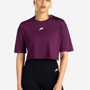 BreathEasy® Crop T-Shirt / Purple Pursue Fitness 1
