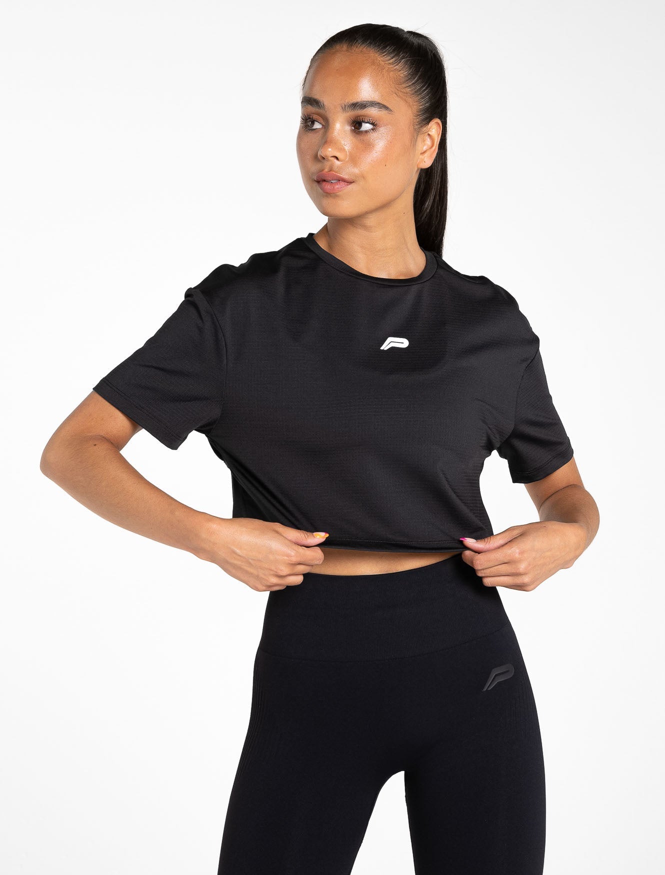 Breeze Crop T-Shirt | Black | Pursue Fitness
