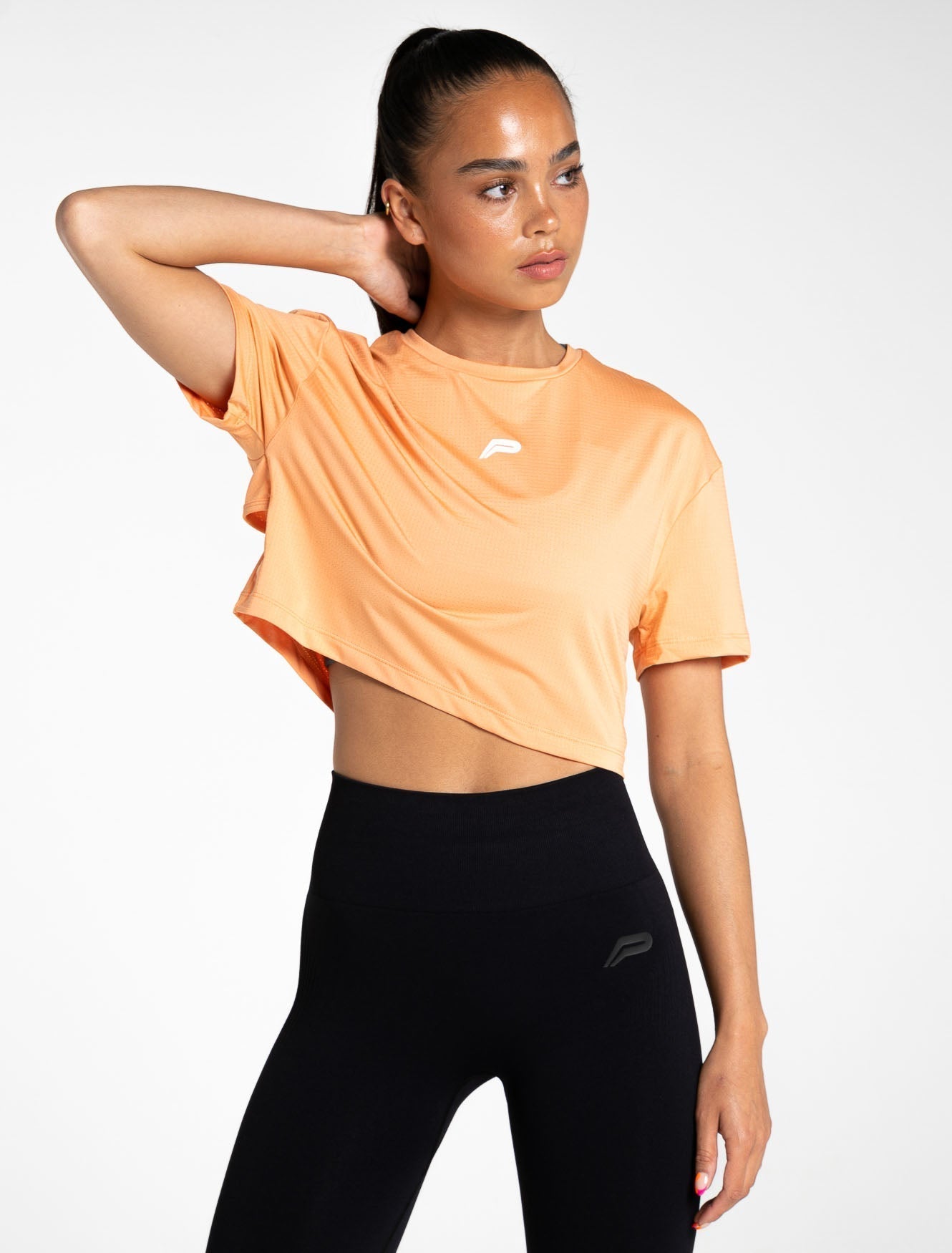 Breeze Crop T-Shirt / Coral Pursue Fitness 1