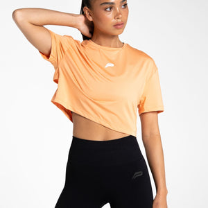 Breeze Crop T-Shirt / Coral Pursue Fitness 1