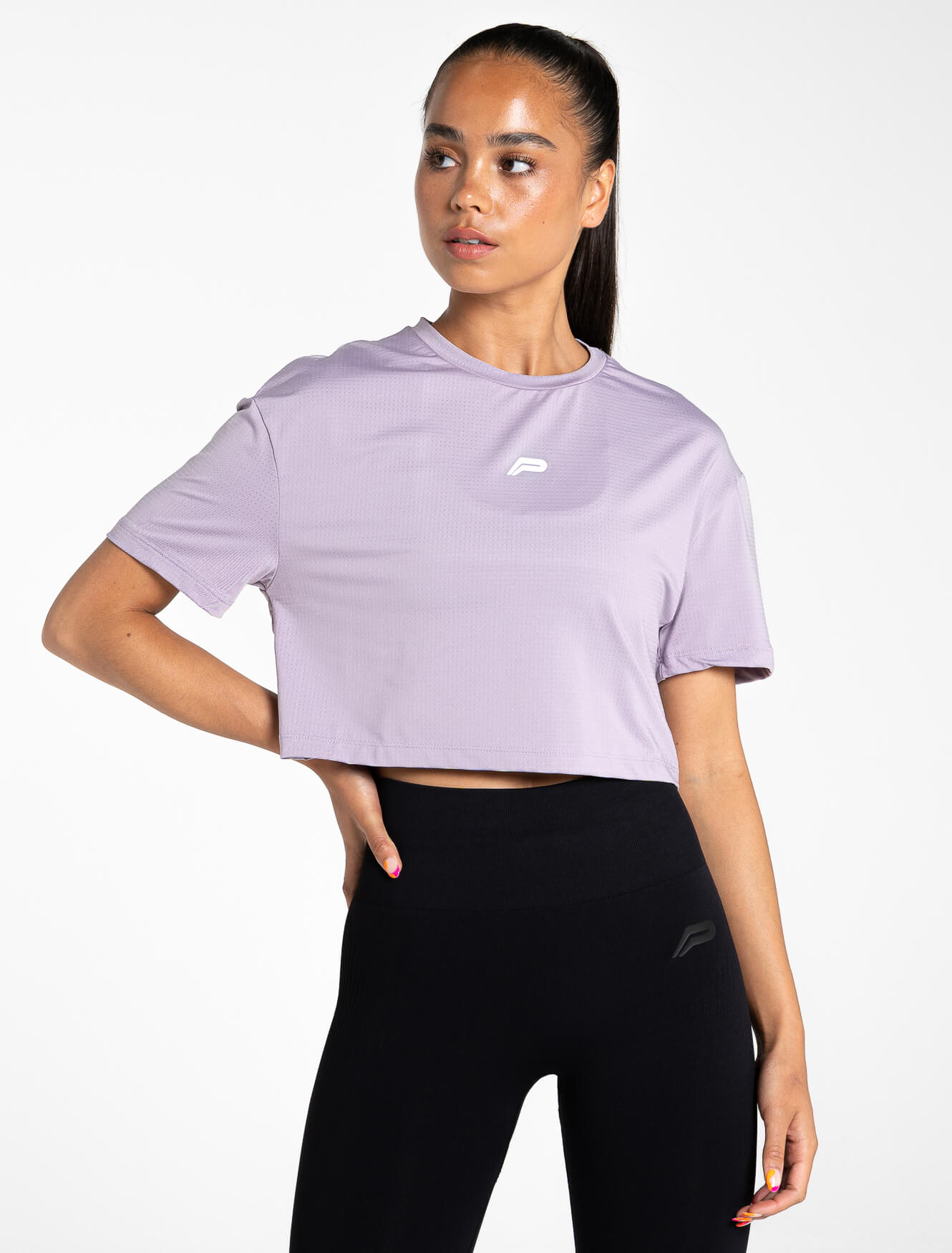Breeze Crop T-Shirt / Lilac Pursue Fitness 1