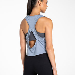 Breeze Crop Tank / Dusky Blue Pursue Fitness 2