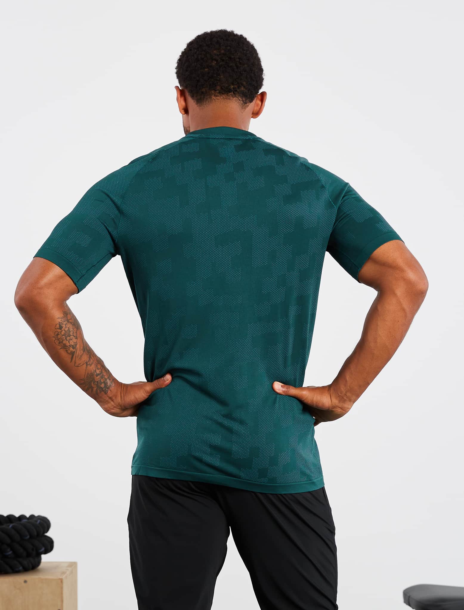 Camo Seamless T-Shirt, Dark Green