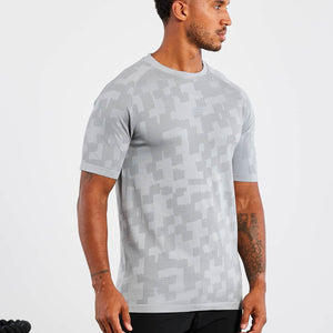 Camo Seamless T-Shirt / Grey Pursue Fitness 1