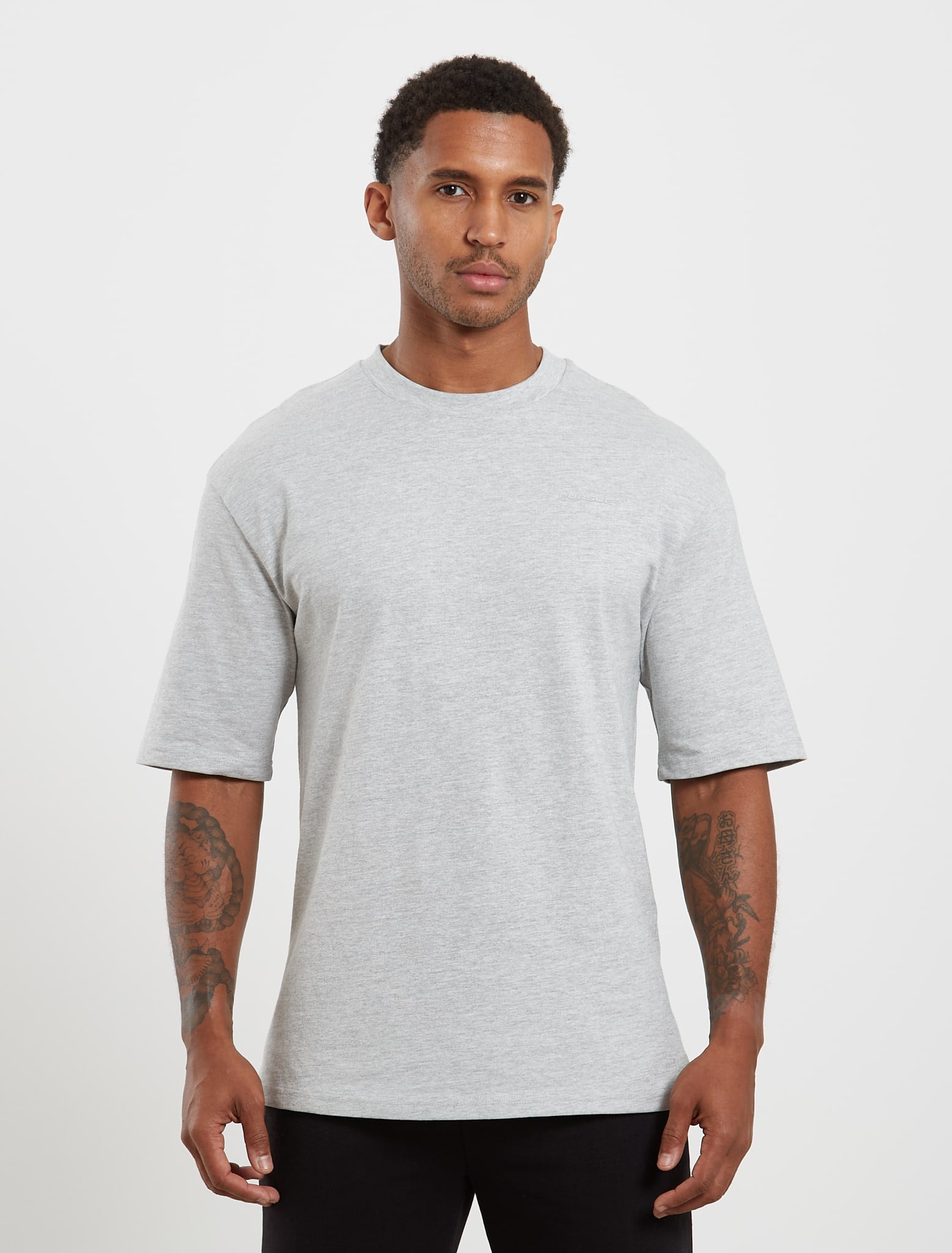 Core Oversized T-Shirt - Grey Marl Pursue Fitness 1