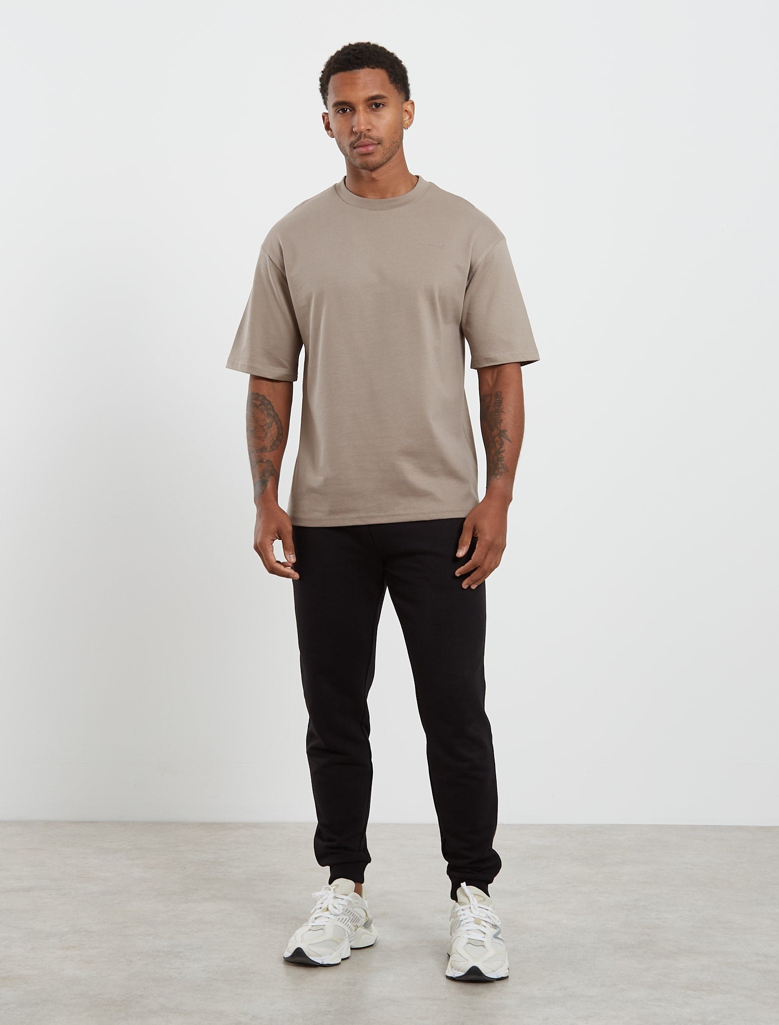 Core Oversized T-Shirt - Taupe Pursue Fitness 2