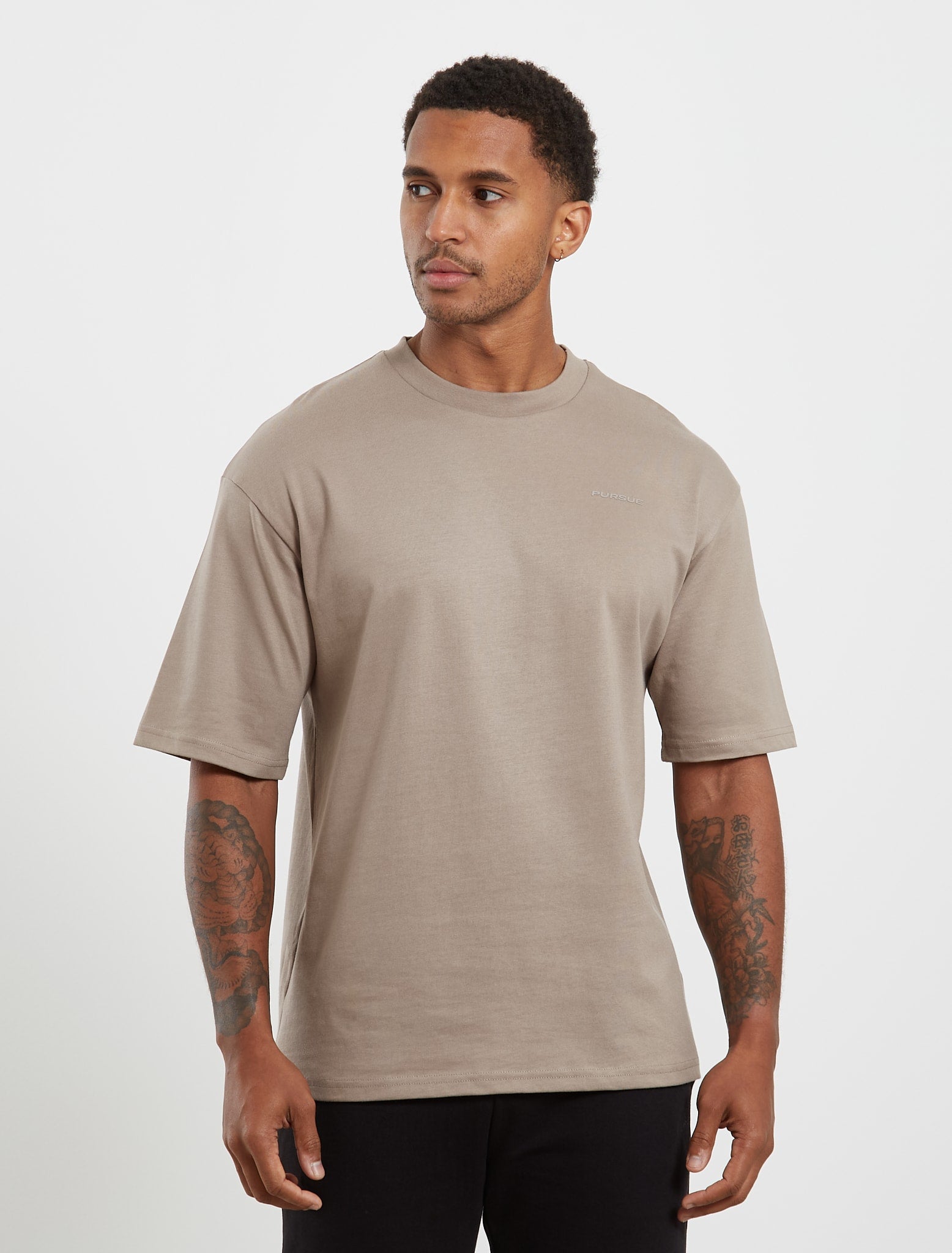 Core Oversized T-Shirt - Taupe Pursue Fitness 1